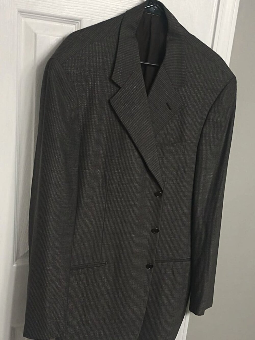 Pal Zileri Men Brownish Gray Blazer  46L  US